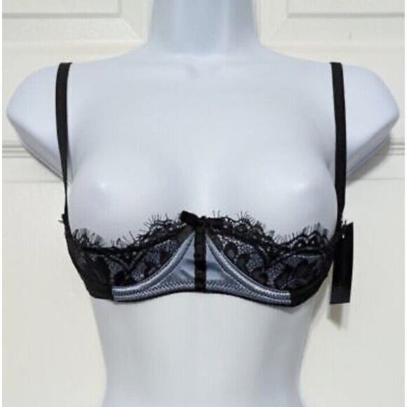 Fredericks of Hollywood Lux Women's Size 10 Underbust Underwire Bra Light Blue - Picture 3 of 4